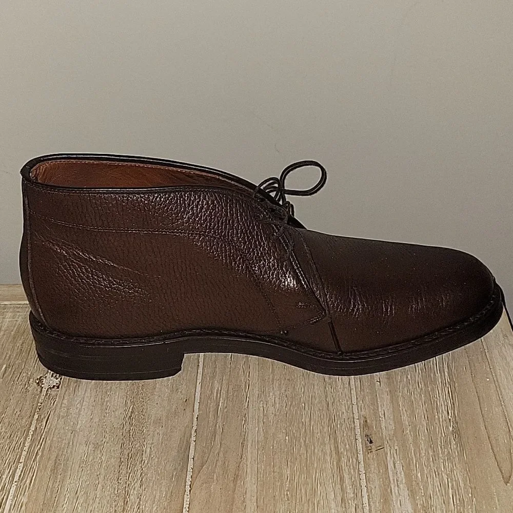 Allen Edmonds Men's 10 B Malvern $595 Chukka Boots 100% Leather Lace Up Brown